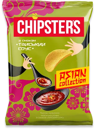 Пачка чипсів Chipsters Тайський соус